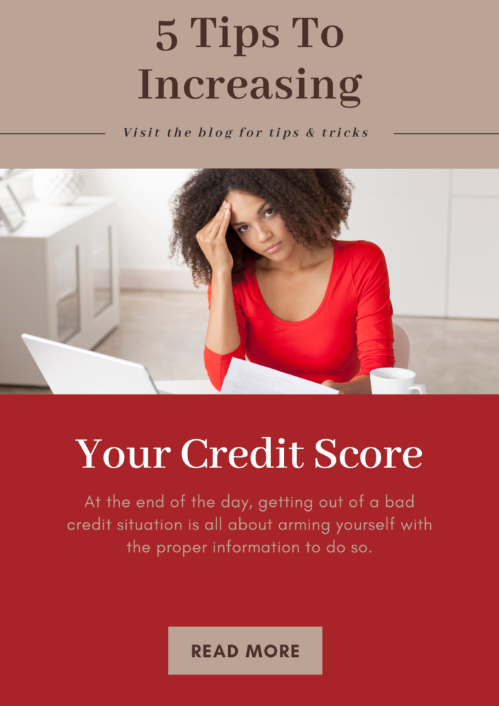 5 tips to increasing your credit score