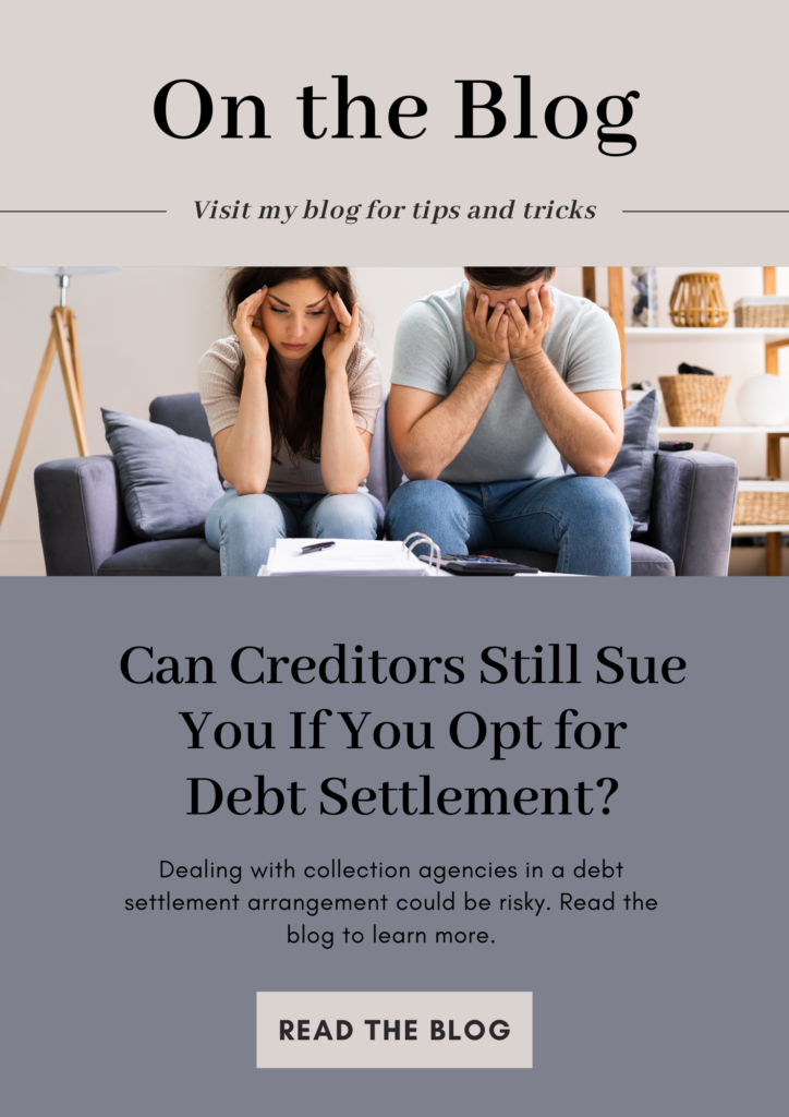 Can creditors still sue you if you opt for debt settlement?