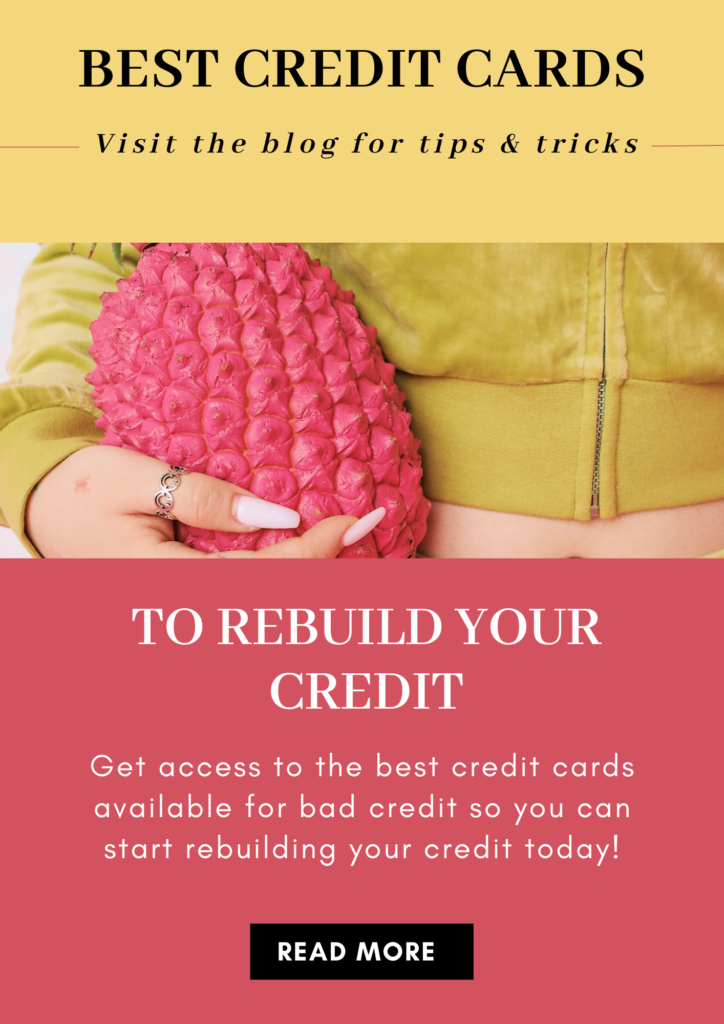 5 best credit cards for bad credit